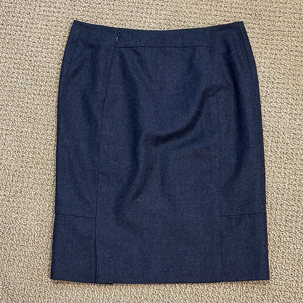Chado Ralph Rucci Gray Cashmere Pencil Skirt size 10 Office Neutral - Picture 2 of 16